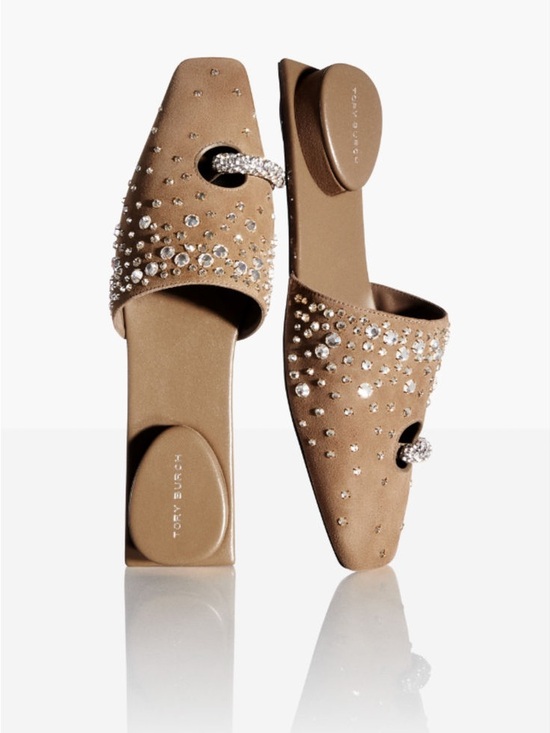 Tory Burch Shoes - Tory Burch Pierced Crystal Mules